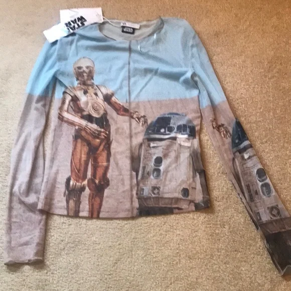 REALLY RARE SOLD OUT BNWT STAR WARS MESH LONG SLEEVE TOP FROM ZARA. SIZE SMALL. - Picture 3 of 15